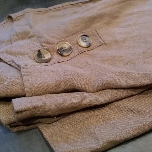 ZARA LINEN TOP WITH BUTTONS - Picture 15 of 16